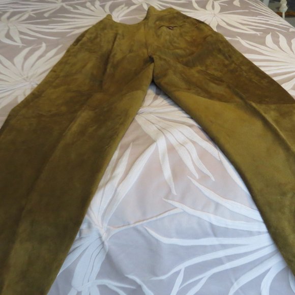 Vintage 90s Danier Leather Suede Pants - Picture 4 of 5